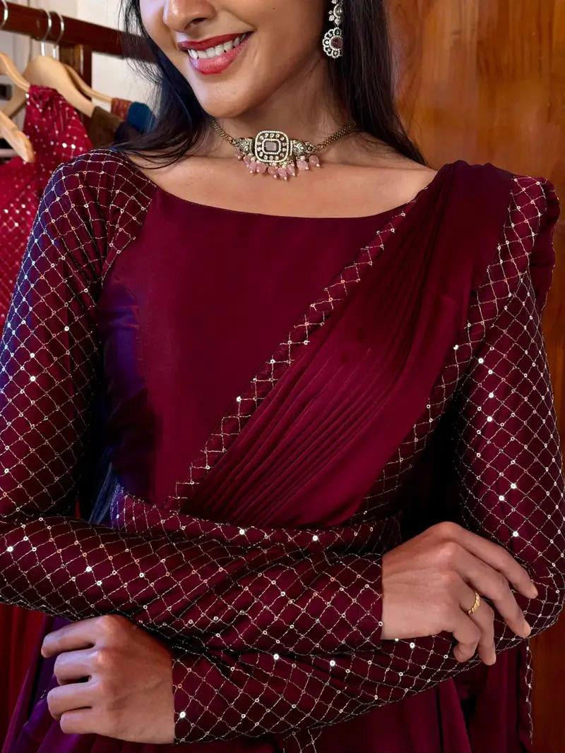 Sparkling Georgette Anarkali 9