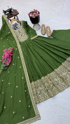 Roman Silk Anarkali Set 5