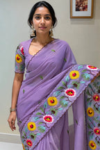 Georgette Embroidered Saree 3