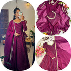 Nc Moss Gown with Dupatta 9