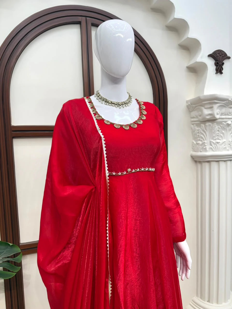 Fendi Silk Anarkali Set 4