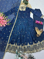 Silk Embroidered Gown 3