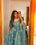 Salsa Silk Gown with Pant Set & Dupatta 1