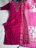 Roman Silk Embroidered Kurta Set 2