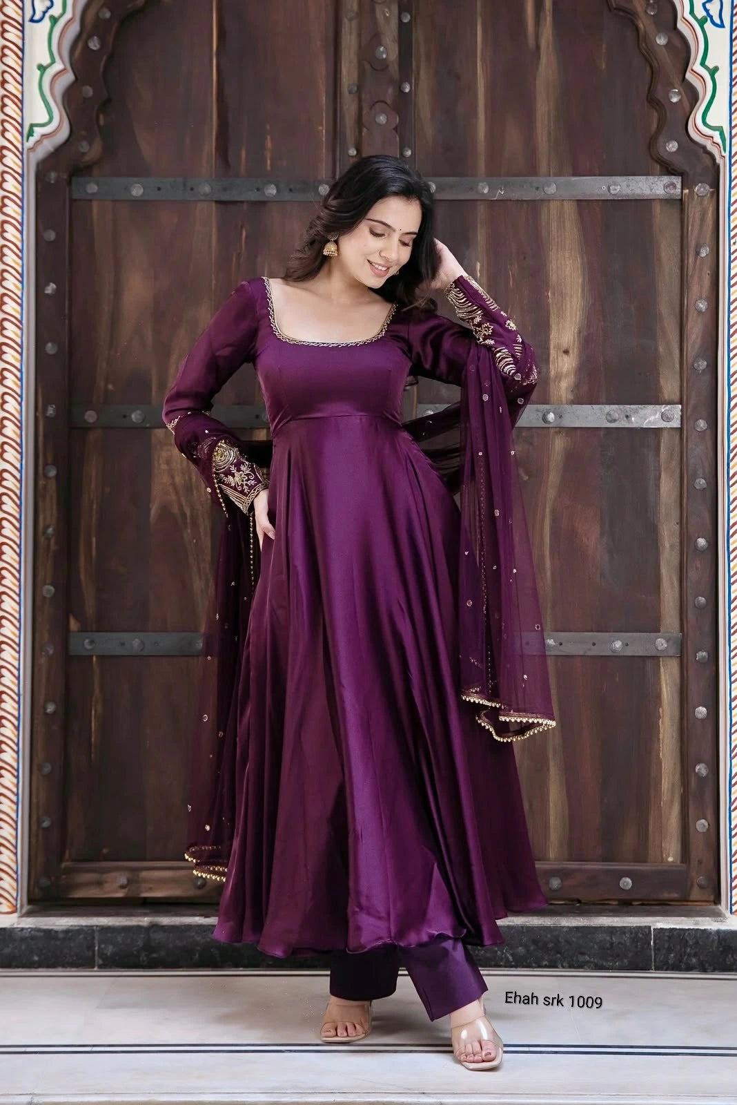 Upada Silk Gown with Dupatta 2
