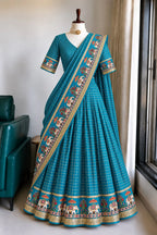 Viscose Zari Woven Lehenga Set 2