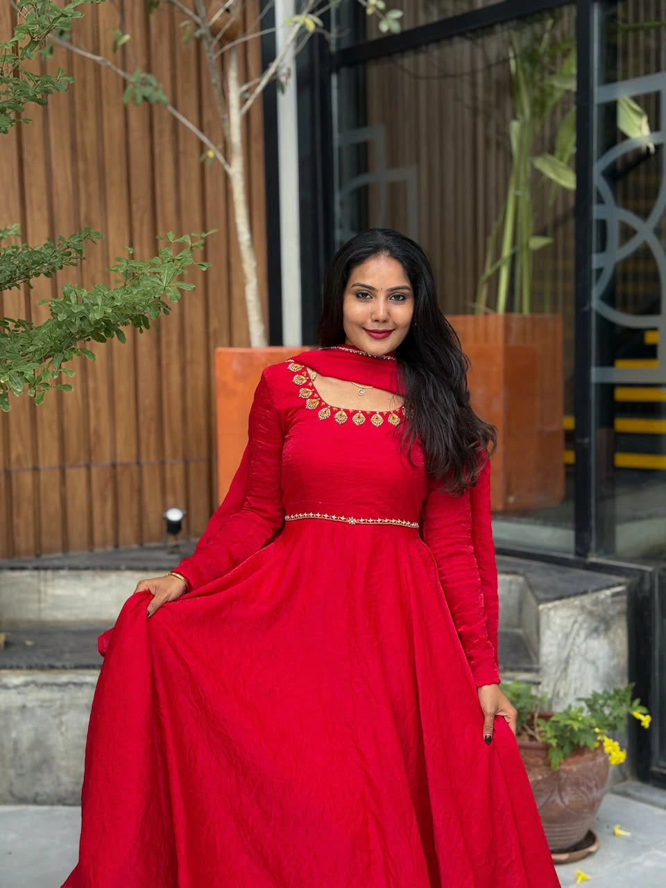 Fendi Silk Anarkali Set 2