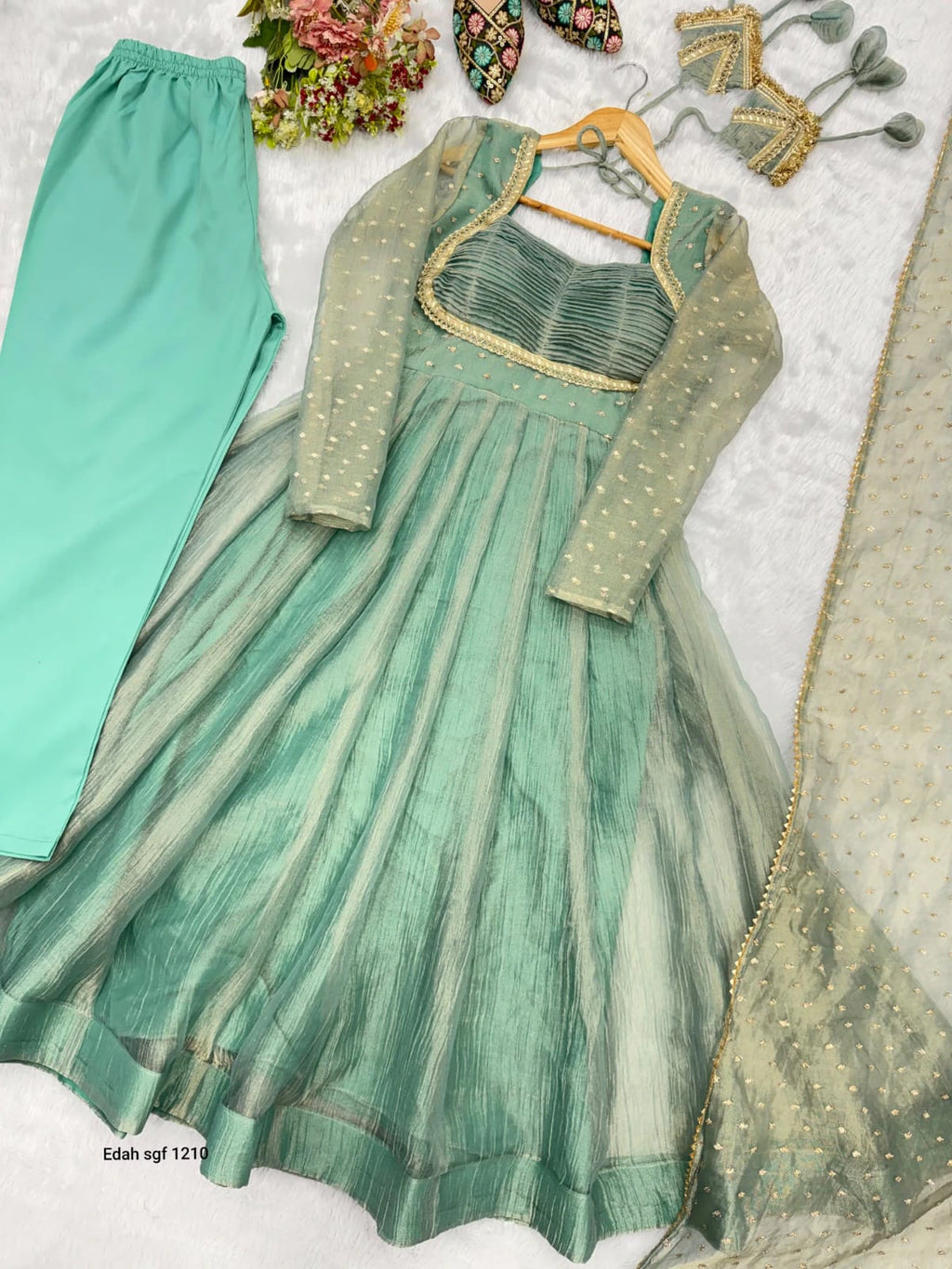 Salsa Gown with Dupatta Set 8