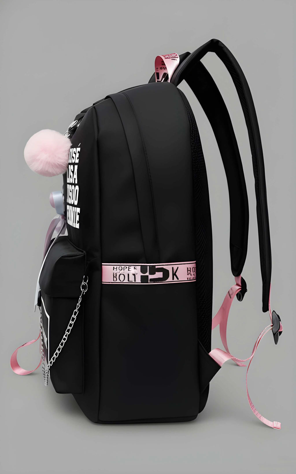 Latest Trendy Women’s Pink Backpack | Lightweight & Durable PU Leather School/College Bag|Adjustable 6