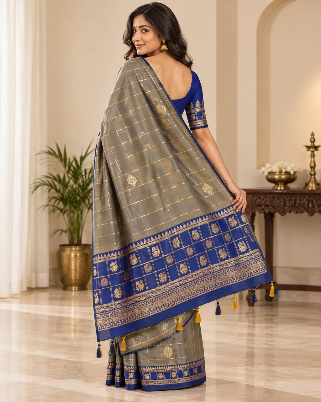 Soft Silk Saree with Blouse 6