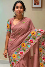 Georgette Embroidered Saree 4