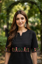 Cotton Embroidered Kurti & Pant Set 8