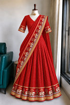 Viscose Zari Woven Lehenga Set 1