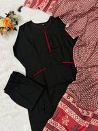Rayon Kurti Pant Dupatta Set 4