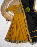 Silk Cotton Anarkali Set 3