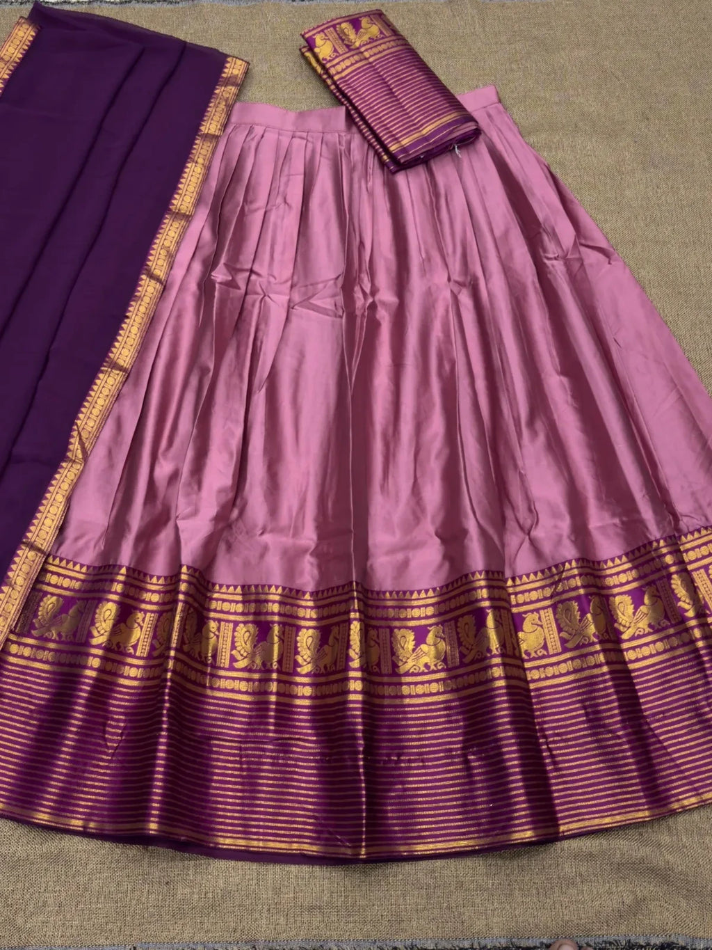 🌷🌷Traditional Kanjivaram Silk Half-Sarees🌷🌷 3