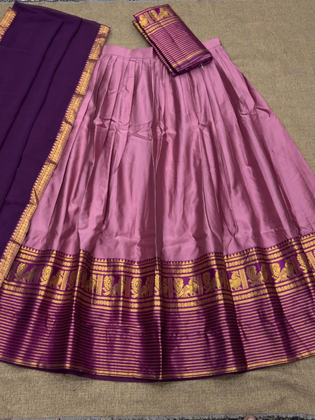 🌷🌷Traditional Kanjivaram Silk Half-Sarees🌷🌷 3