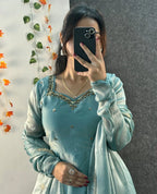 Kabana Handwork Gown with Dupatta 8