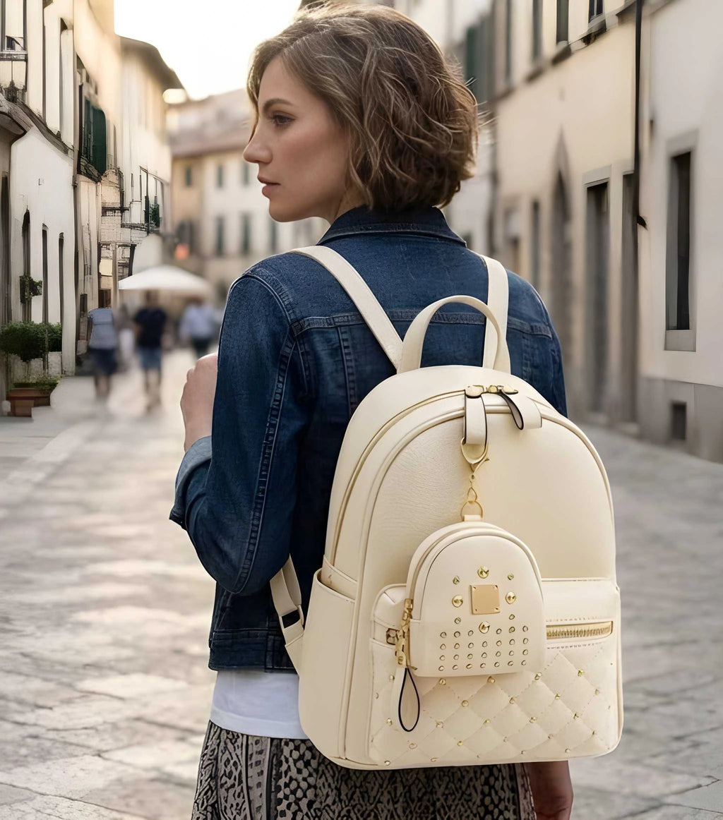 Latest Trendy Women’s Pink Backpack | Lightweight & Durable PU Leather School/College Bag|Adjustable 7