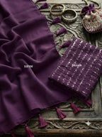 Elegant George Saree with Matching Blouse 6
