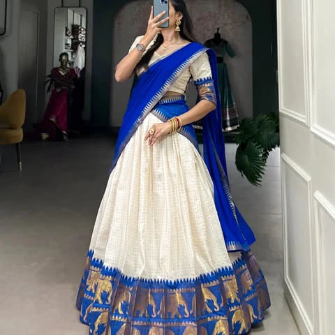 Kalyani Cotton Lehenga Choli with Georgette Dupatta 3