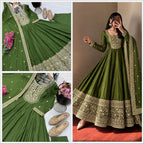 Roman Silk Anarkali Set 4