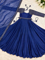 Rangoli Embroidery Anarkali Suit 10