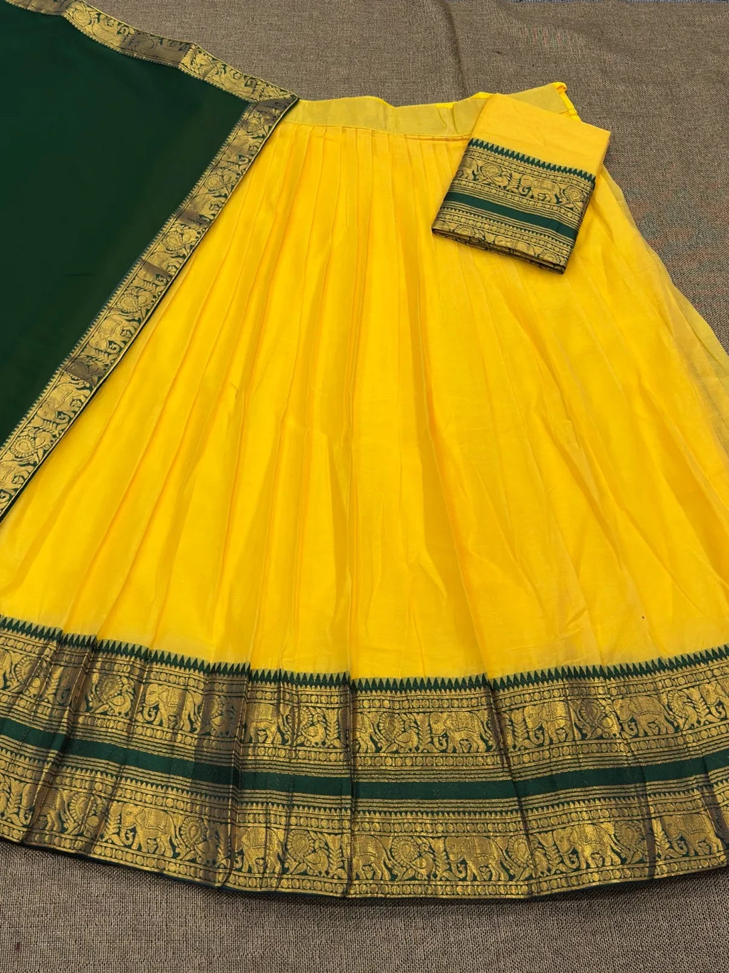 🌷🌷Traditional Kanjivaram Silk Half-Sarees🌷🌷 8
