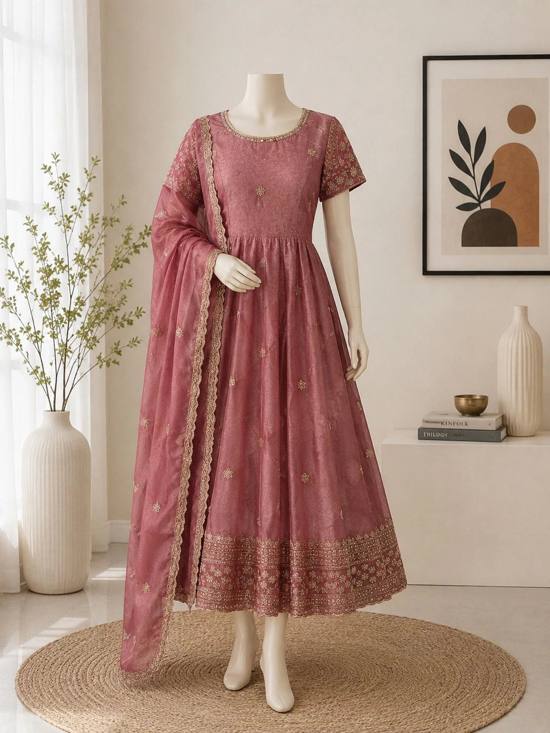 Mayuri Mauve Anarkali with Dupatta 4