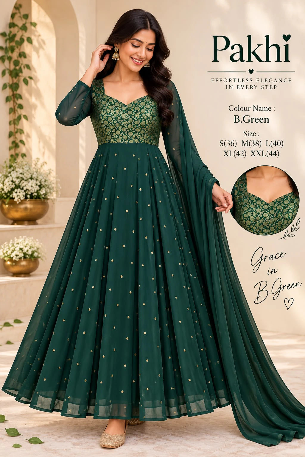 Georgette Anarkali Suit Set 4