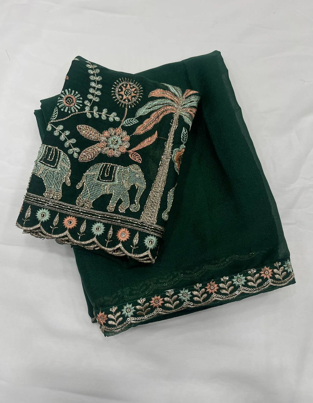 Georgette Embroidered Saree 2