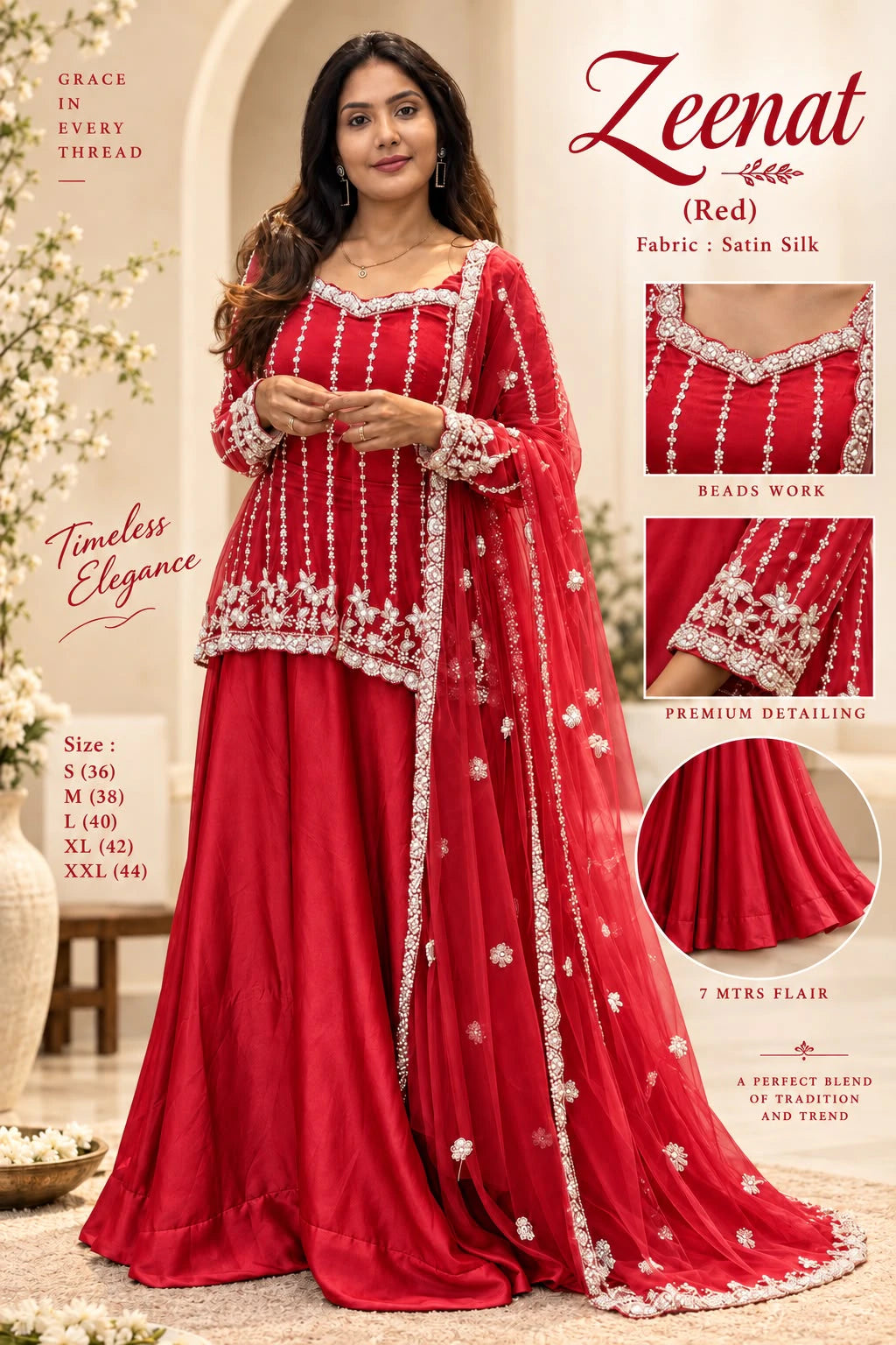 Silk Satin Lehenga Set 5