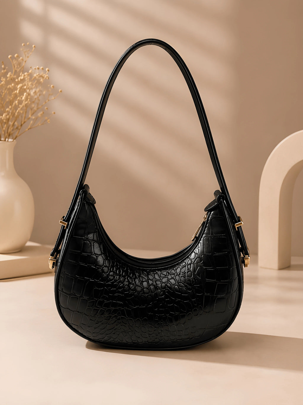Women Fashion Hobo Bag, Casual Slouchy Handbag for Ladies, Versatile Shoulder Purse for Travel 3