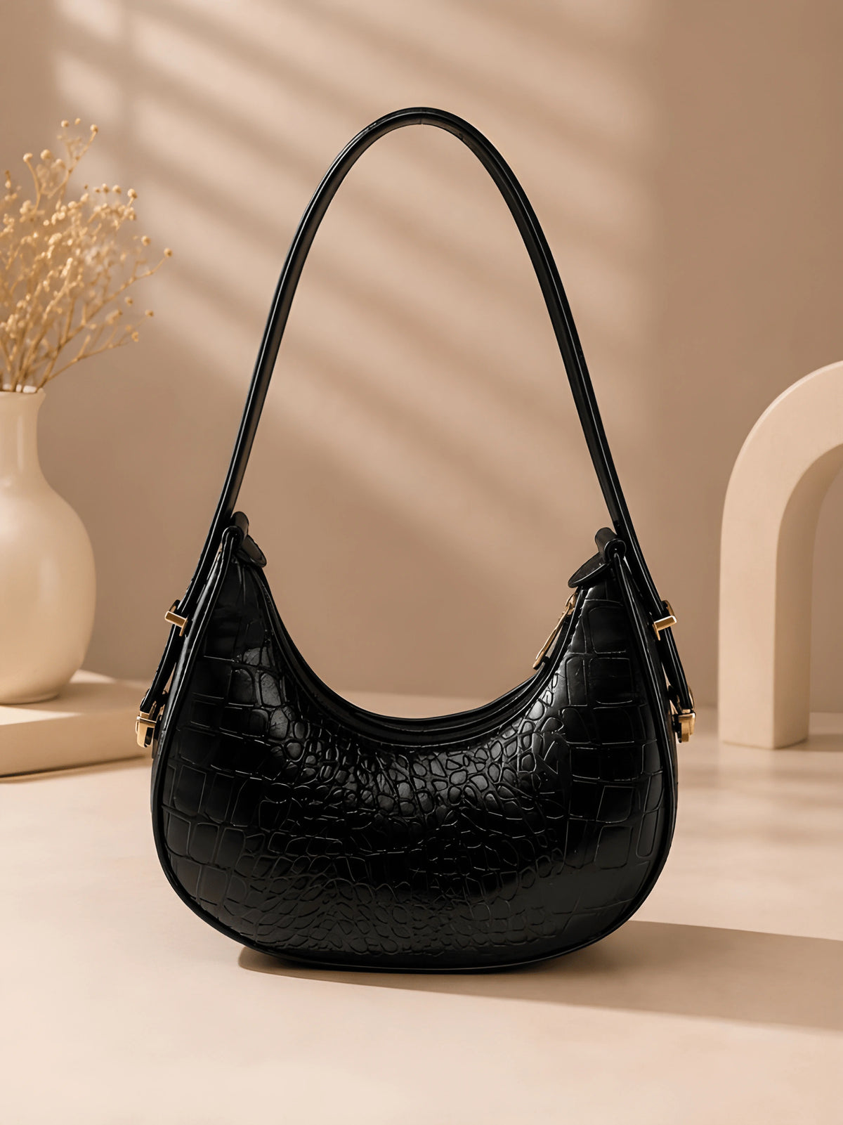 Women Fashion Hobo Bag, Casual Slouchy Handbag for Ladies, Versatile Shoulder Purse for Travel 3