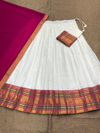 Mul Cotton Zari Woven Lehenga Set 2