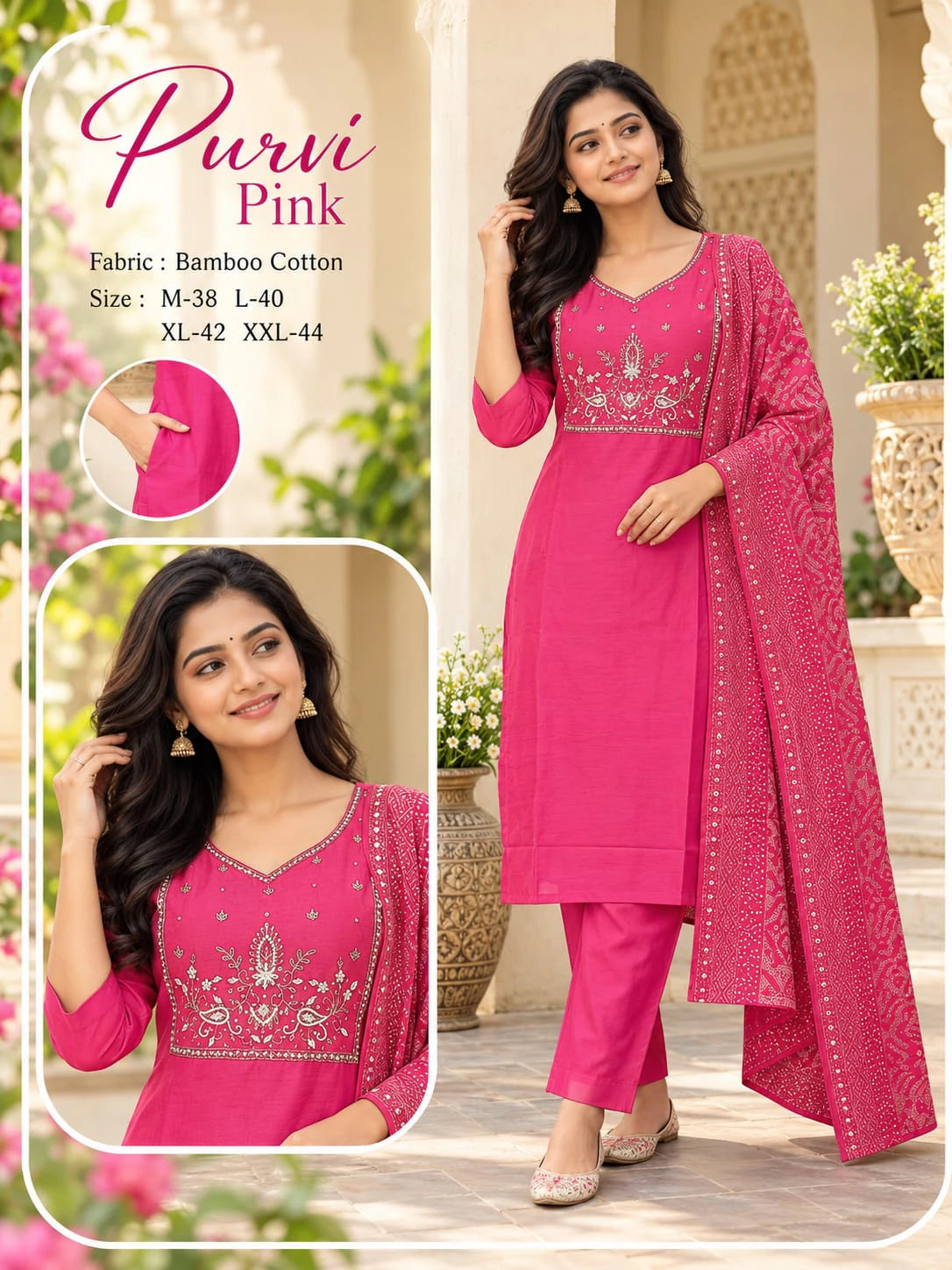 Bamboo Cotton Kurta Set 3