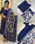 Kurti with Kalamkari Dupatta 7