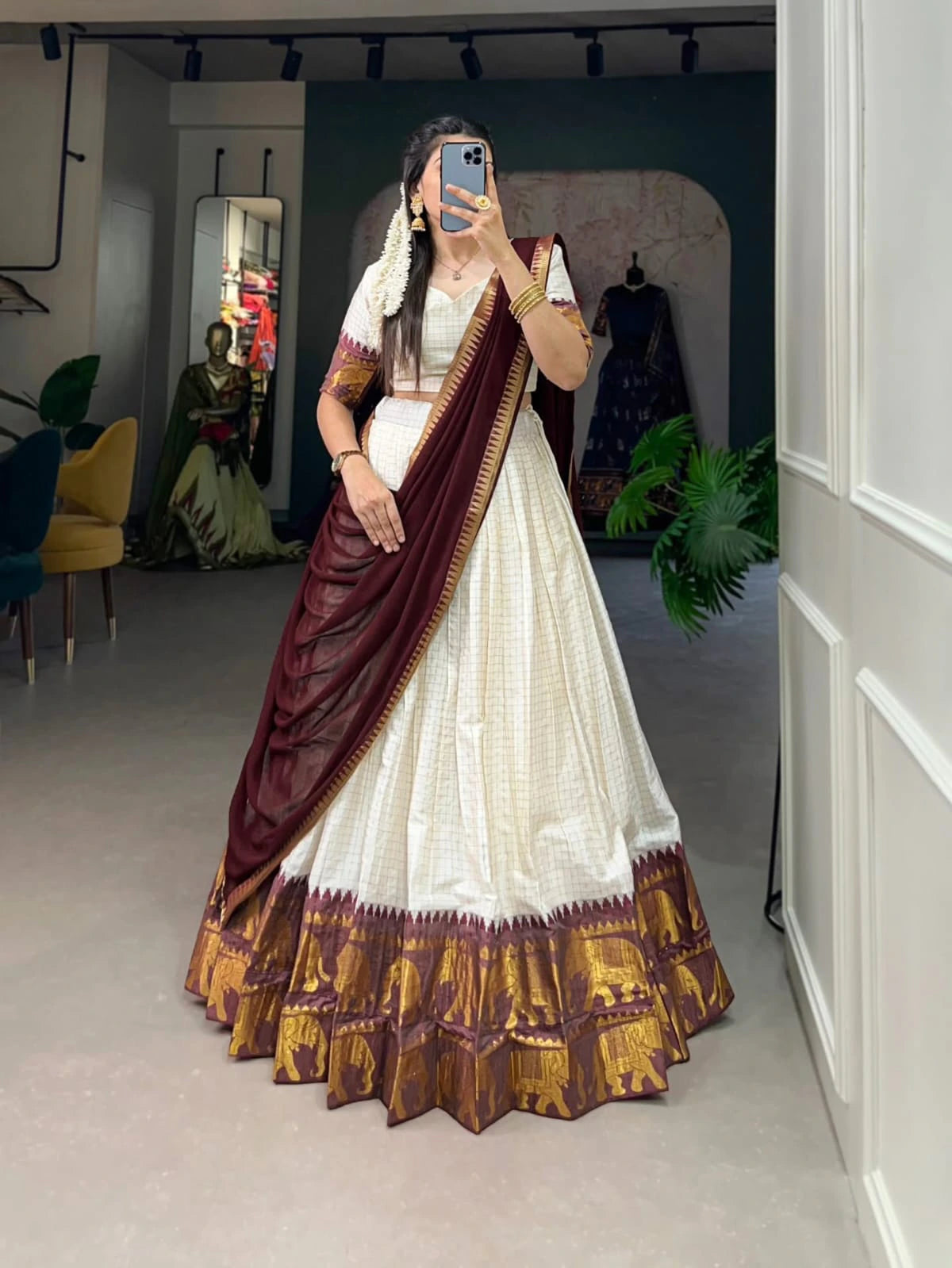 Kalyani Cotton Lehenga Choli with Georgette Dupatta 8