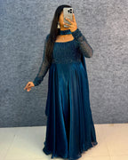❣️❣️Exclusive party wear 3 in 1 style gown outfit❣️❣️ 6
