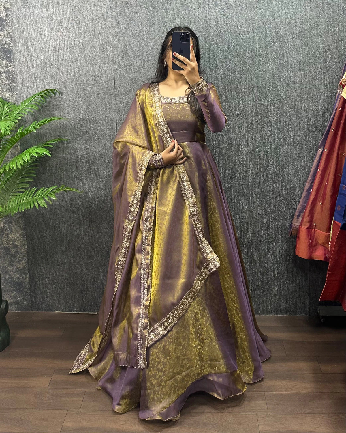 Silk Jacquard Gown 4