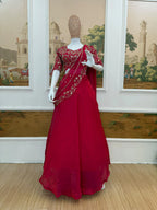 Fandy Satin Lehenga Saree 10
