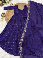 Vichitra Silk Anarkali 5