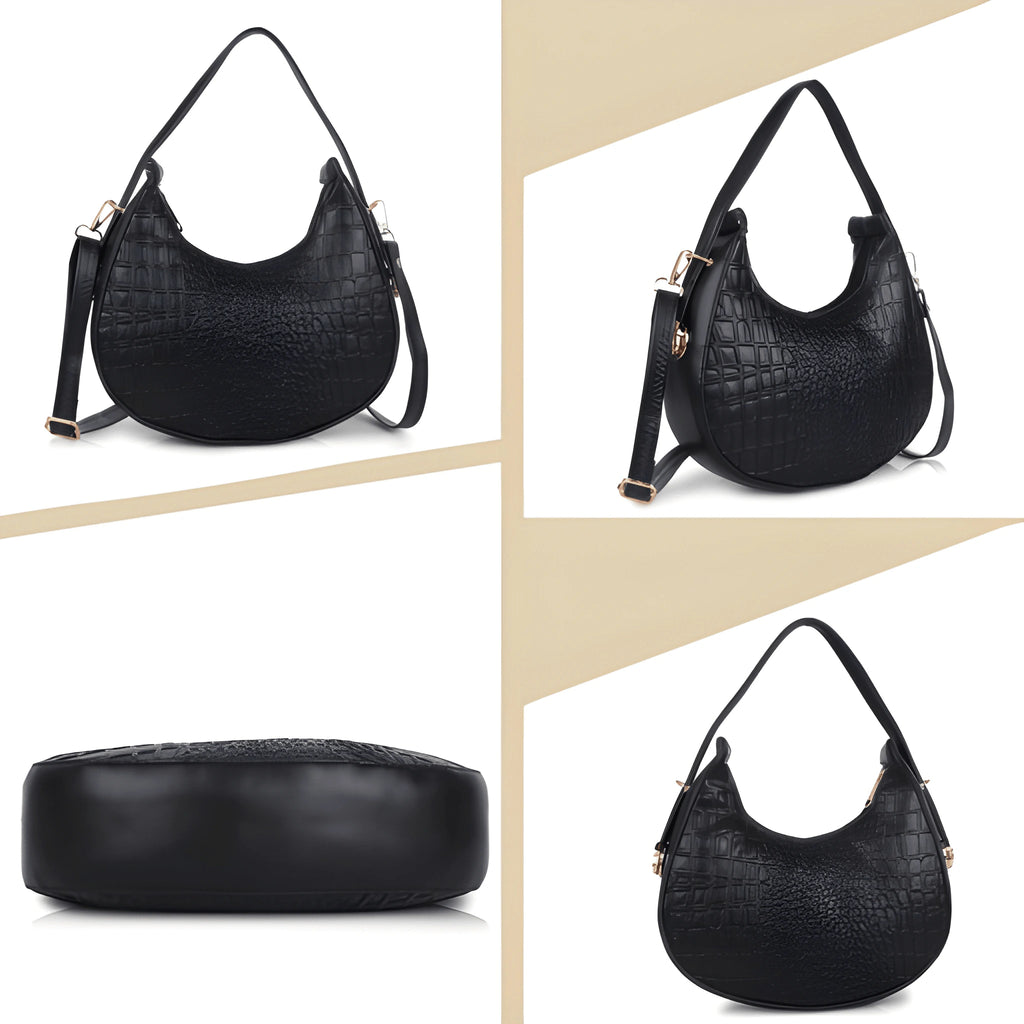 Women Fashion Hobo Bag, Casual Slouchy Handbag for Ladies, Versatile Shoulder Purse for Travel 5
