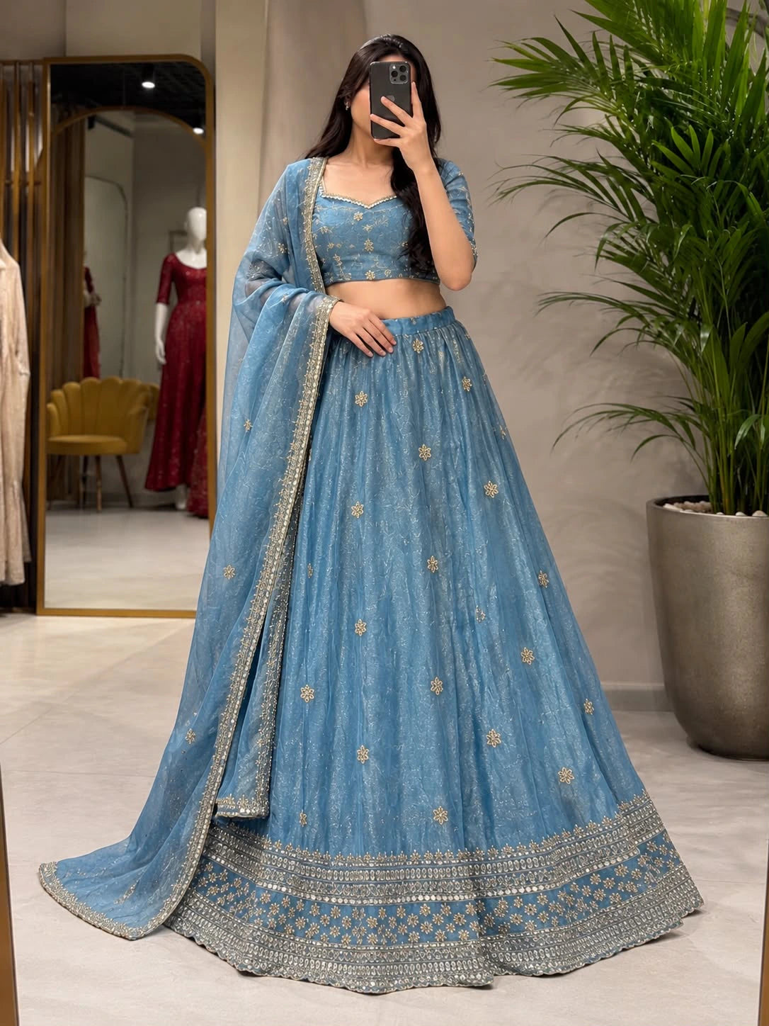 jaqard lehenga set 8